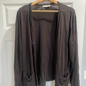 Icebreaker Merino Wool Brown Cardigan Unisex Size L